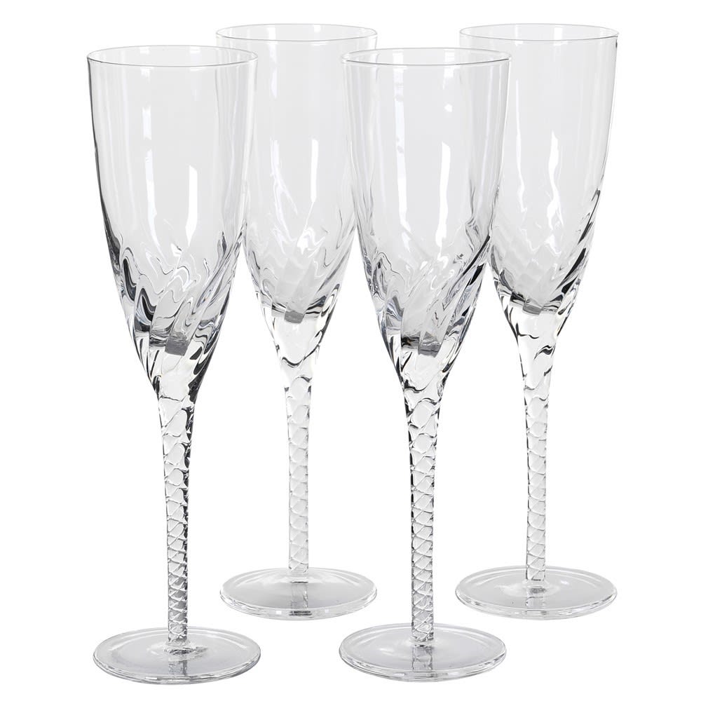 Twisted Champagne Glasses (Set of Four) – Vintage Peonie Interiors